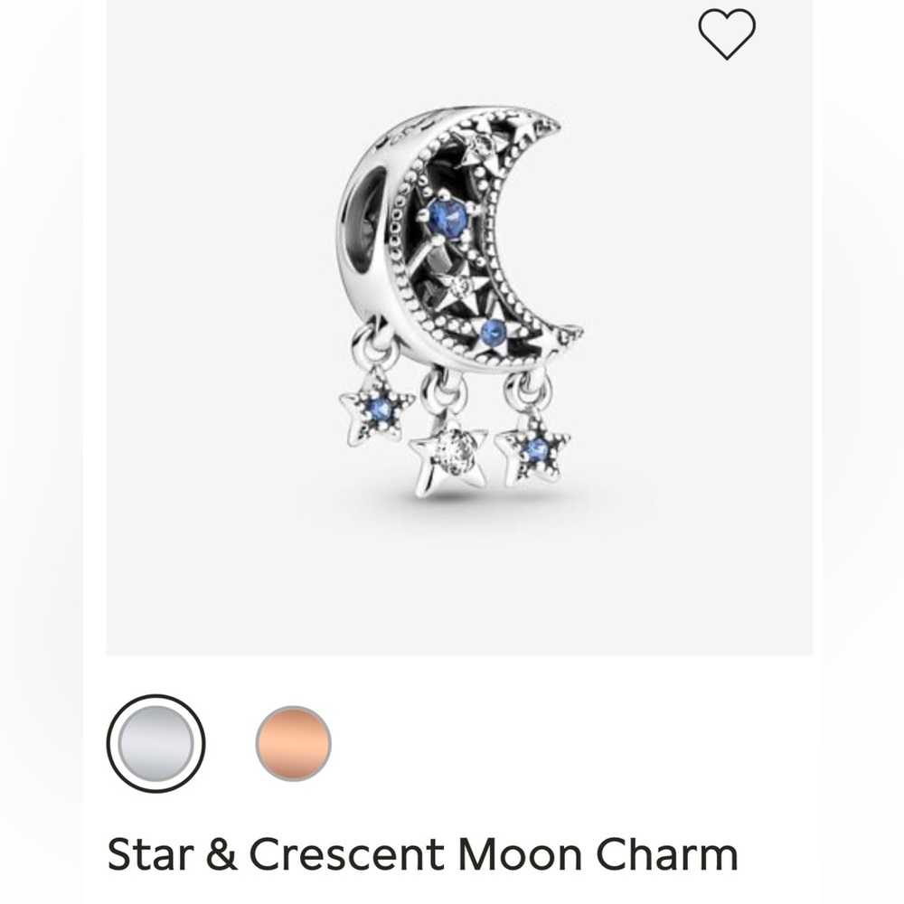 Pandora Stars and Crescent Moon Charm